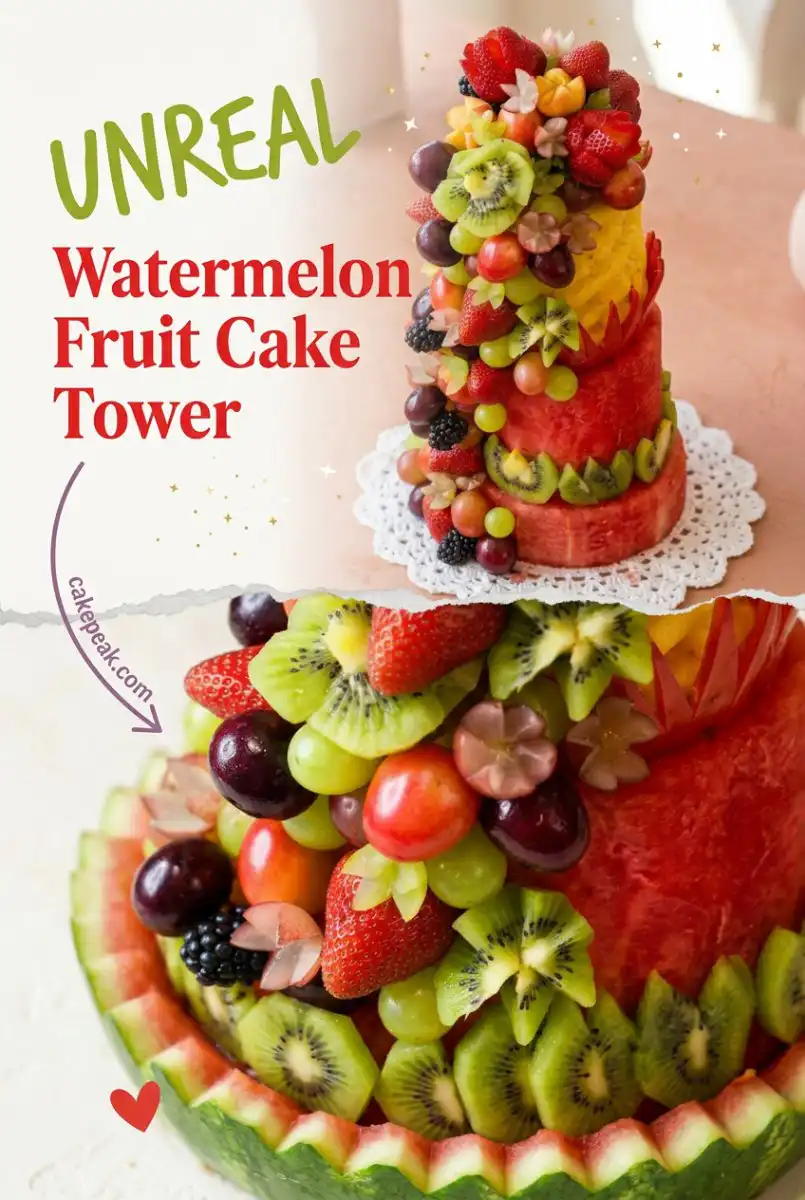 Epic Watermelon Fruit Cake Tower: The Ultimate Healthy Watermelon Birthday Cake Idea
