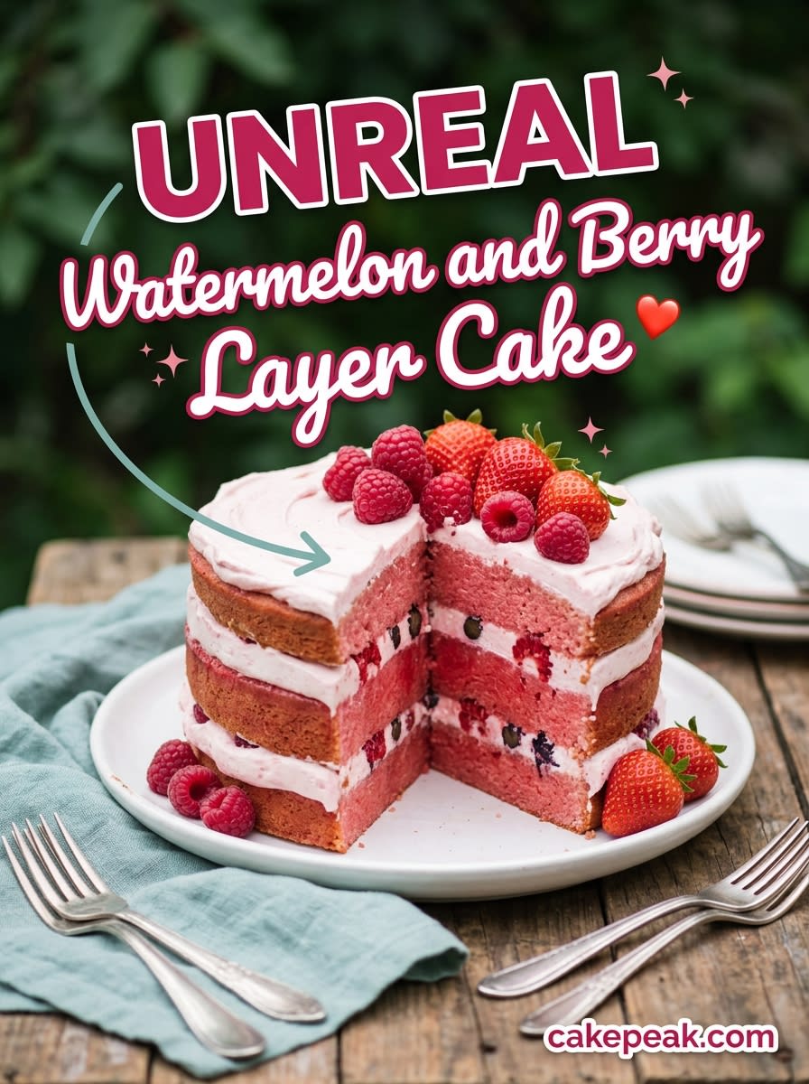 Watermelon and Berry Layer Cake: The Ultimate Refreshing Watermelon Birthday Cake Party Recipe!