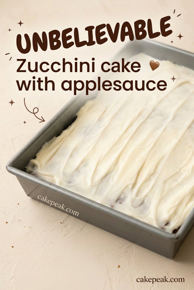 Zucchini cake with applesauce meets rich chocolate zucchini cake recipe for moist healthy treats
