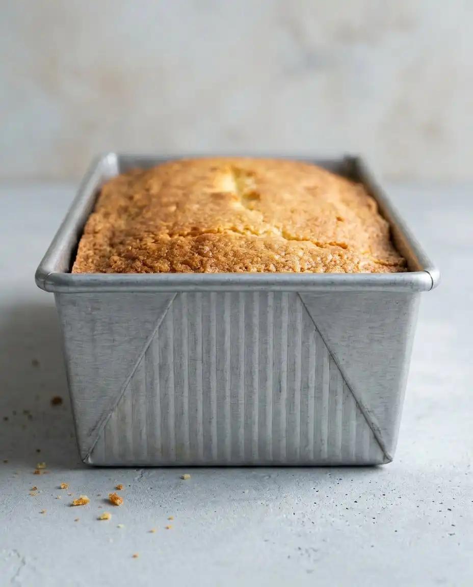 Creaming butter and sugar together for a classic pound cake in a stand mixer bowl.