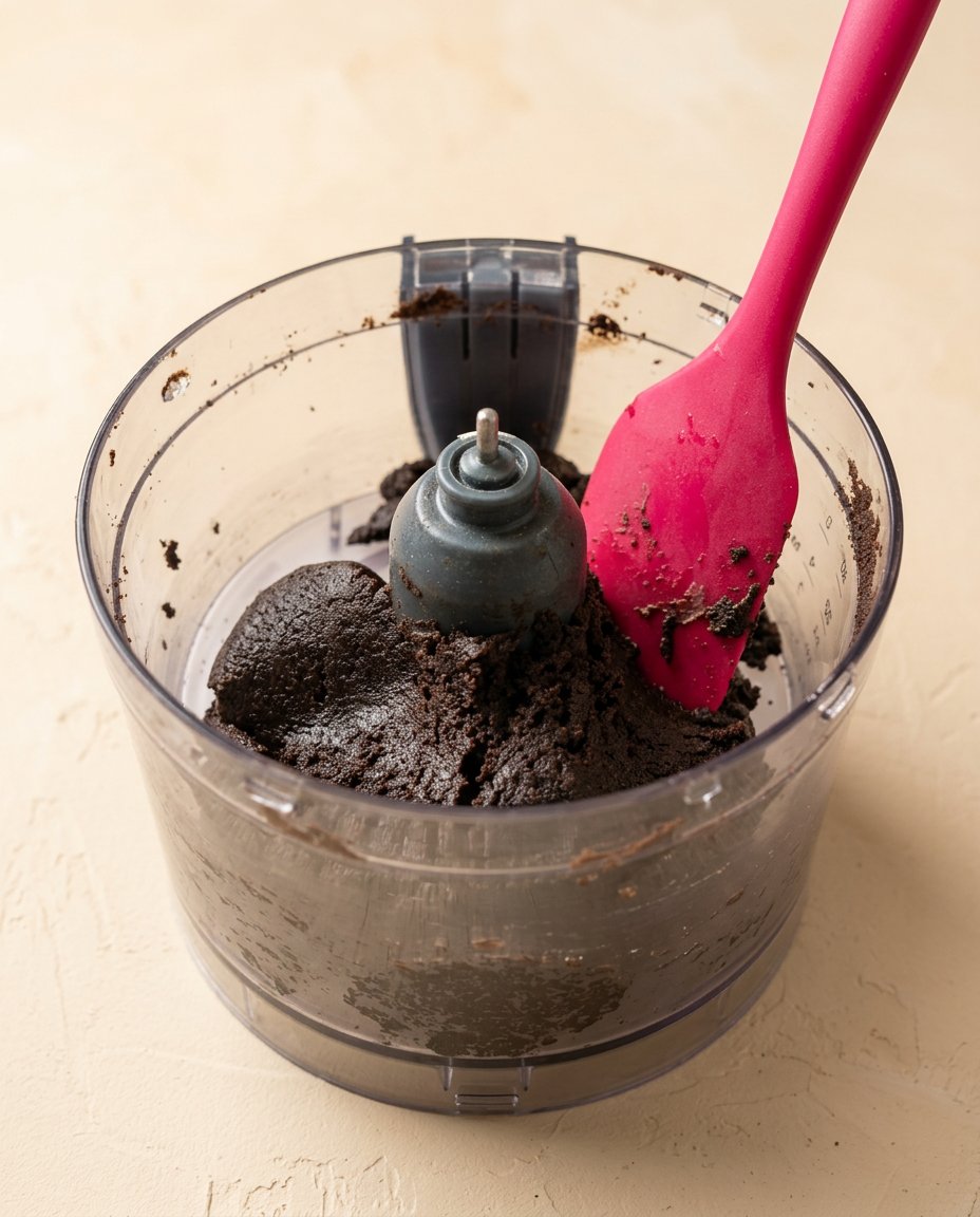 A hand dipping homemade Oreo Cake Pops into a deep glass of melted white candy