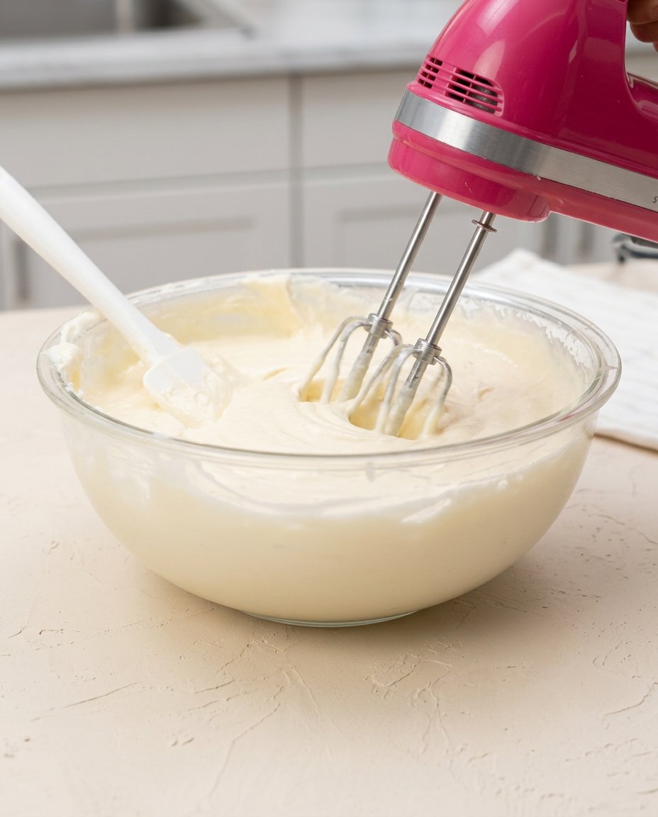Three-Layer Coconut Cream Cake 14 Gathered ingredients for a Three-Layer Coconut Cream Cake including canned coconut milk and flour