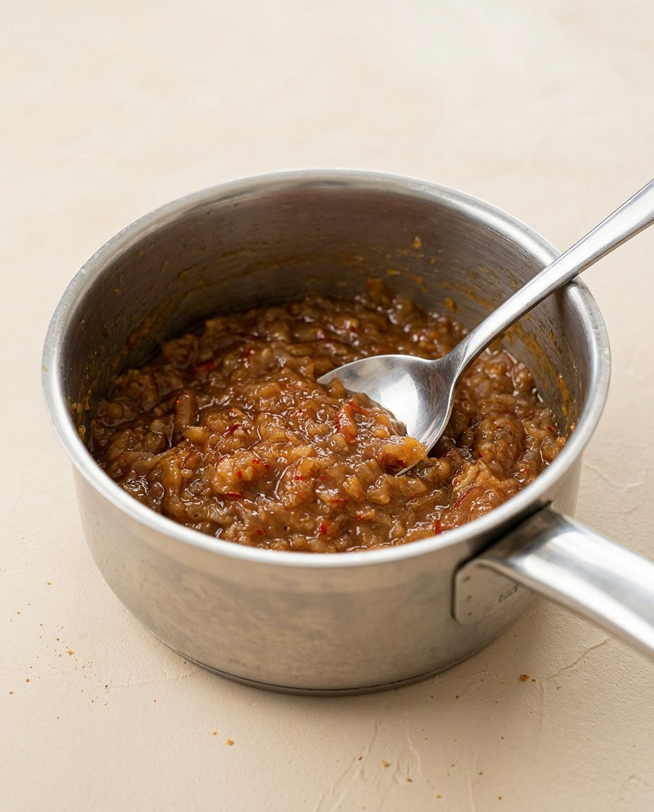 Gathered raw ingredients for making a festive Apple Spice Birthday Cake including fresh red apples and spices.