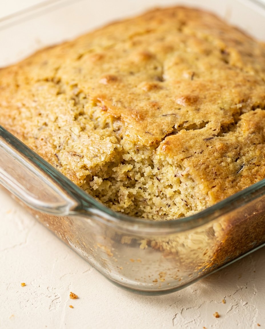 Simple ingredients for Cake Mix Banana Bread including ripe bananas, eggs, and yellow cake mix.