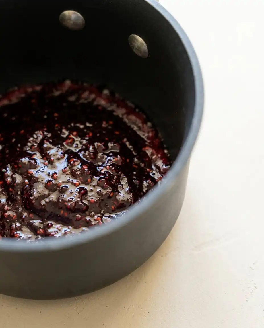 Creamed butter and sugar showing a light and fluffy texture for Blackberry Pound Cake.