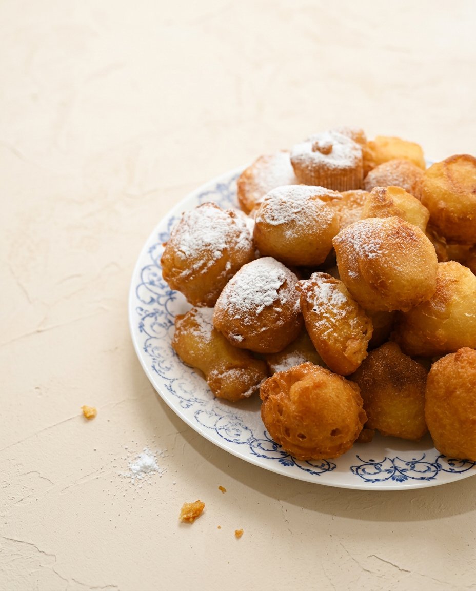 Classic Funnel Cake Bites 16 A beautiful platter of Classic Funnel Cake Bites served with a side of warm chocolate sauce