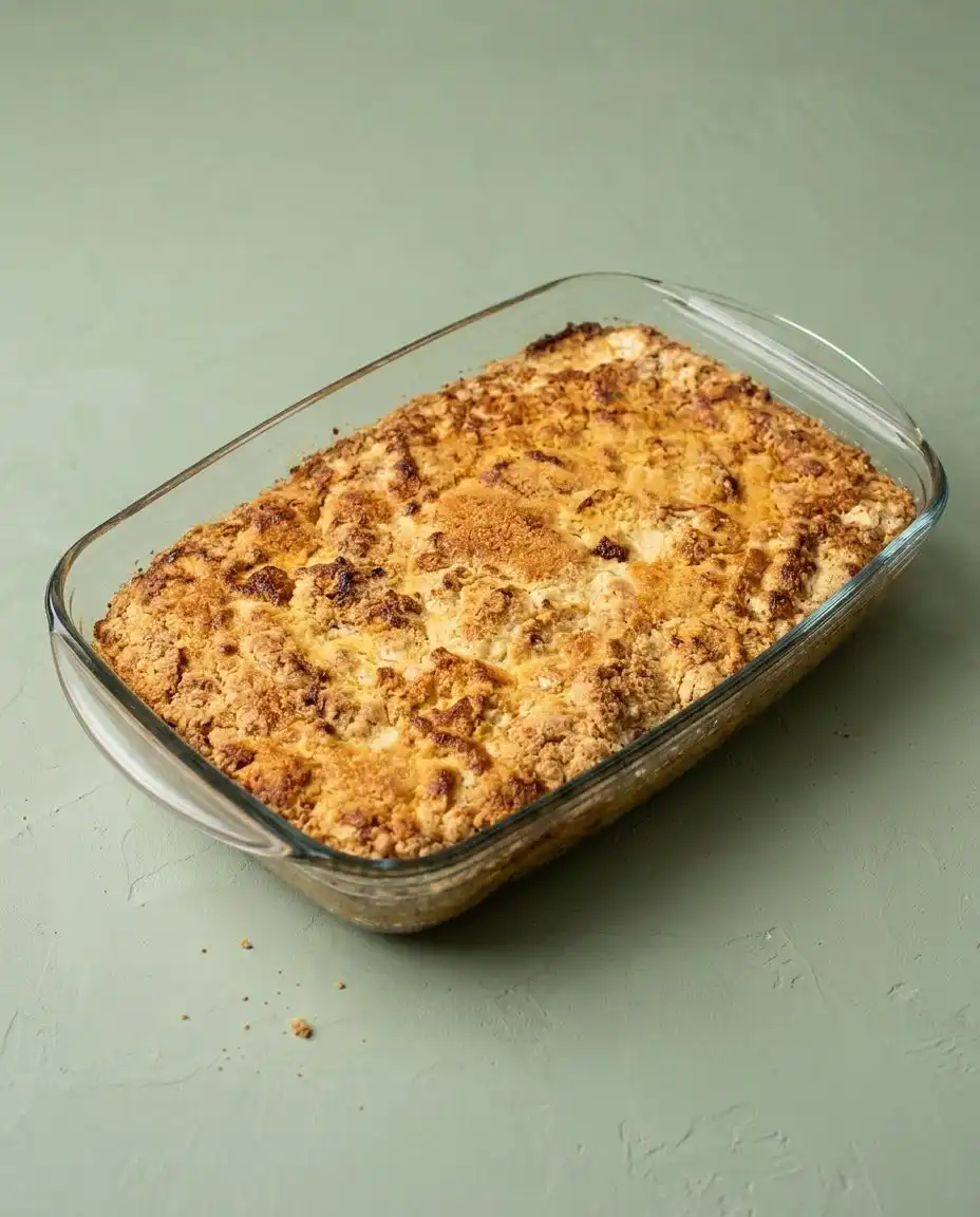 Classic Pumpkin Dump Cake 16 A delicious slice of Classic Pumpkin Dump Cake served with a scoop of melting vanilla ice cream.