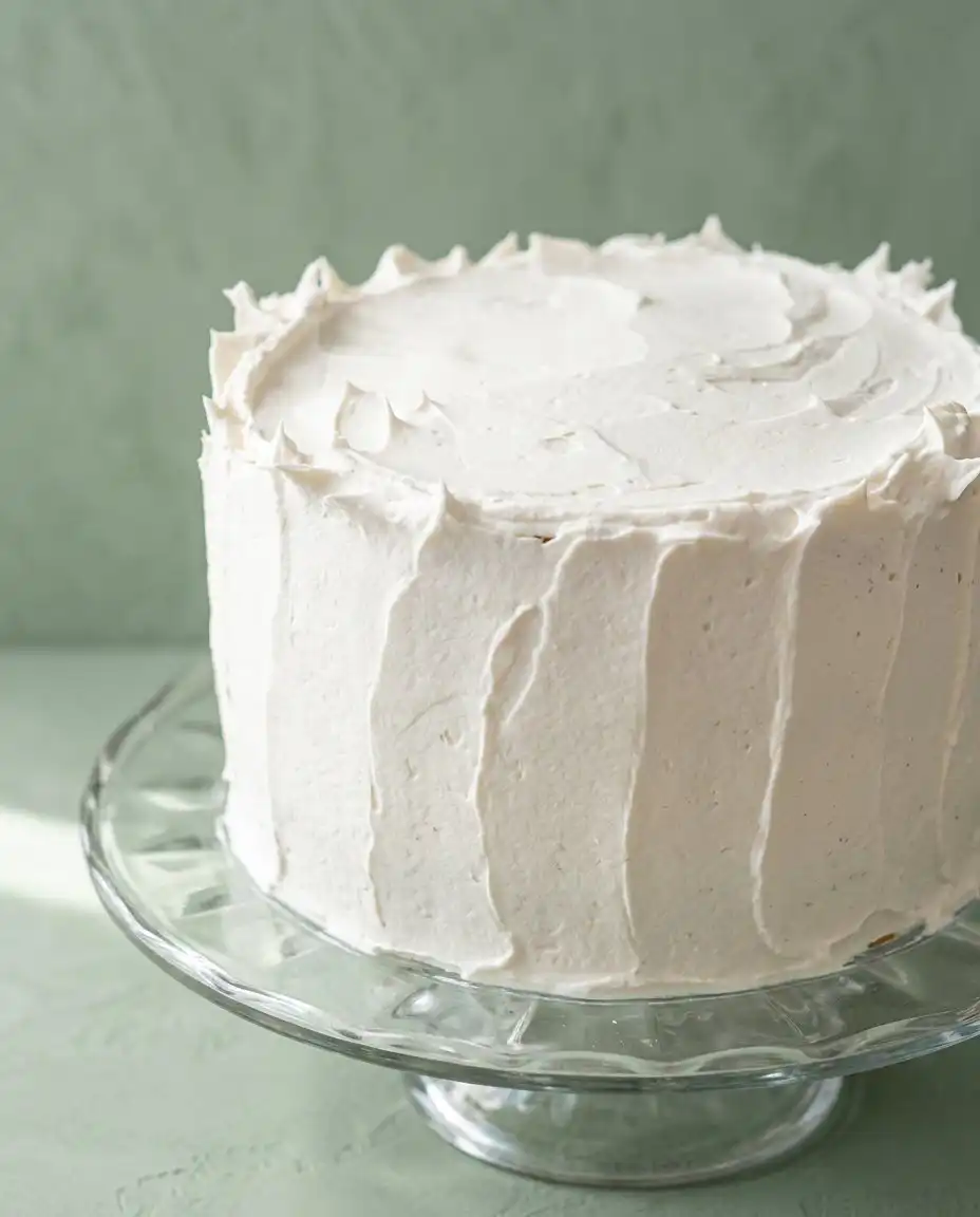 No-Bake Watermelon Cake with Coconut Cream 16 A single slice of No-Bake Watermelon Cake with Coconut Cream served on a plain white plate