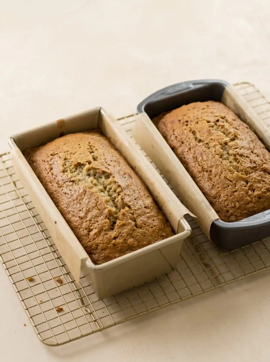 A thick slice of zucchini cake with greek yogurt served on a plain white plate
