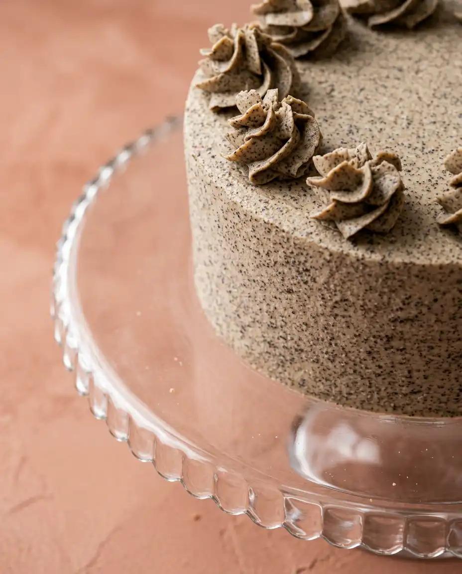 Cookies and Cream Birthday Cake 16 A generous slice of Cookies and Cream Birthday Cake served on a white vintage plate with a fork.