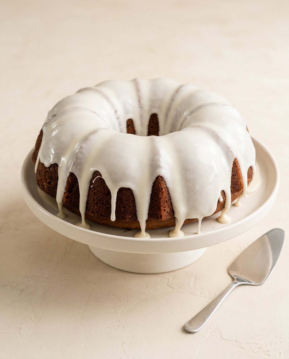Pumpkin Spice Bundt Cake 16 Slices of Pumpkin Spice Bundt Cake served on white plates next to a cup of hot coffee.