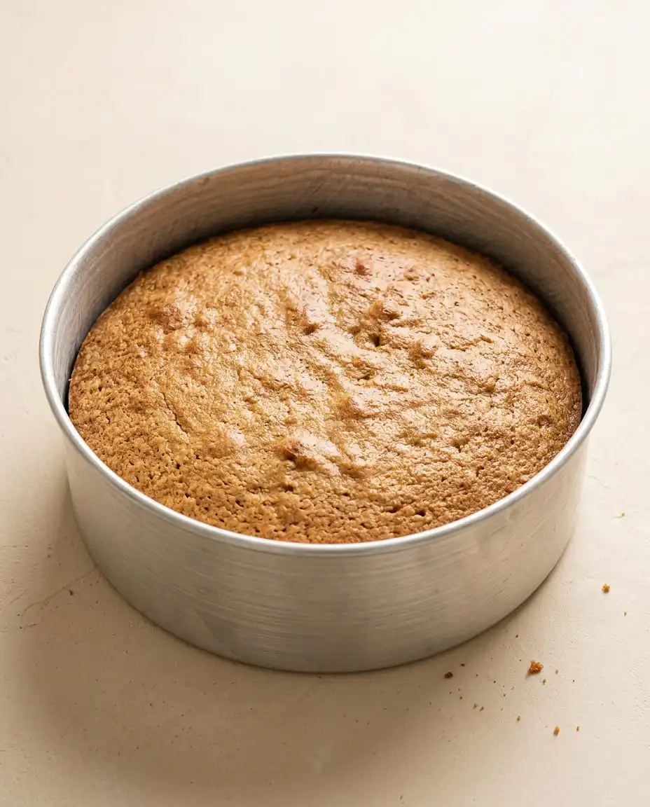 Two-Layer Peanut Butter Cake 15 Whipping a silky smooth peanut butter frosting in a metal stand mixer bowl.